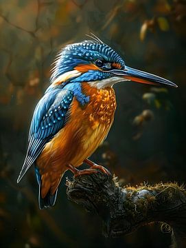 Vibrante Ijsvogel van PixelPrestige