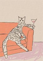 Chat de cocktail chat drôle humour de chat chat drôle boire chat