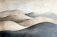 Wavy Landscape - Japandi Work in Sand and Blue tones by Whale & Sons thumbnail