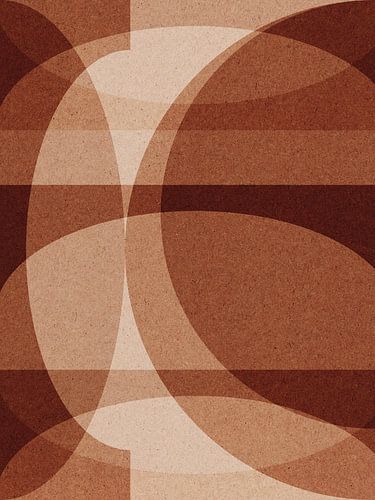 Geometrische collage in Terra & Aardetinten