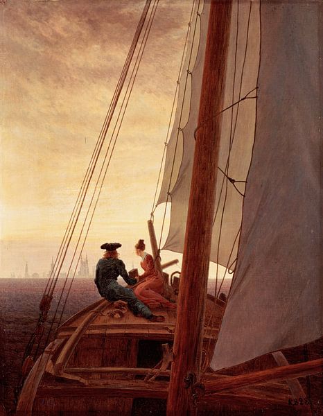 Caspar David Friedrich. Op een zeilschip van 1000 Schilderijen