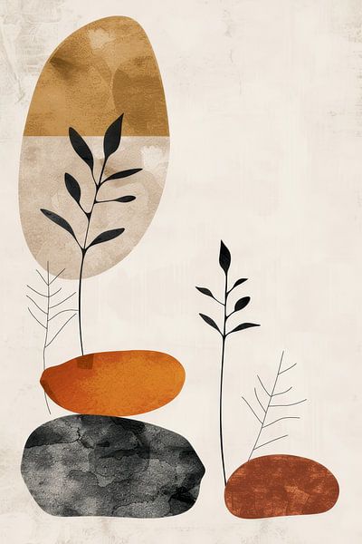 Een kei van een abstracte schilderij van Digitale Schilderijen