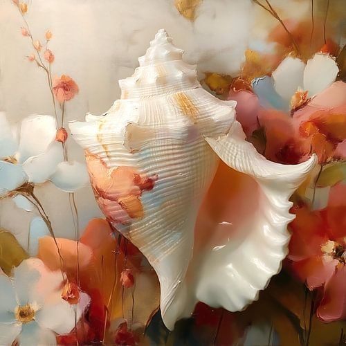 Floral Seashell