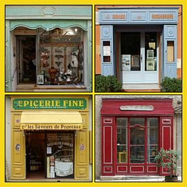 Collage van antieke Franse winkelpuien (type A) sur Gert van Santen