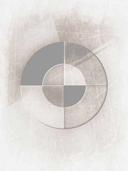 Scandinavia Nordic Abstract on ivory by Mad Dog Art