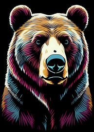 Pop Art Bär von Rizal Azhari