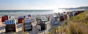 Panorama Ostseestrand in Binz mit Strandkörben