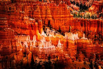 Landschap betoverende Hoodoos in Bryce Canyon National Park Utah USA van Dieter Walther