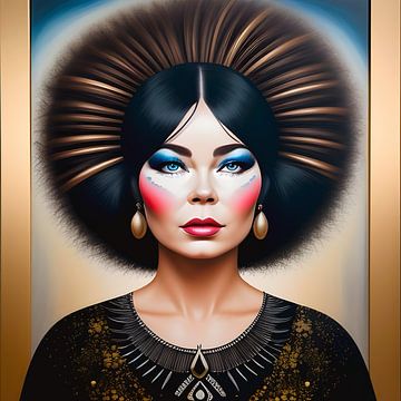 Portrait 4 of popular Icelandic singer Björk by The Art Kroep