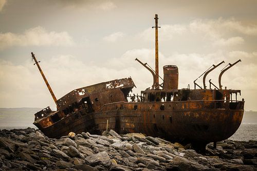 Ierland - Galway - Inis Oirr - schipbreuk