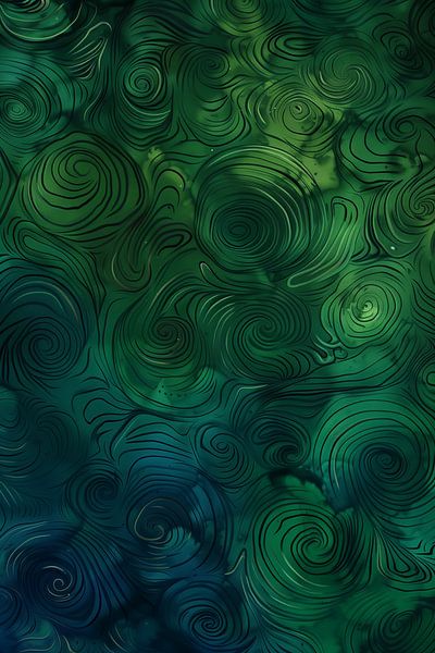 Deep green spirals of nature by artefacti