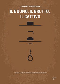 No042 My Il buono il brutto il cattivo minimal movie poster by Chungkong Art