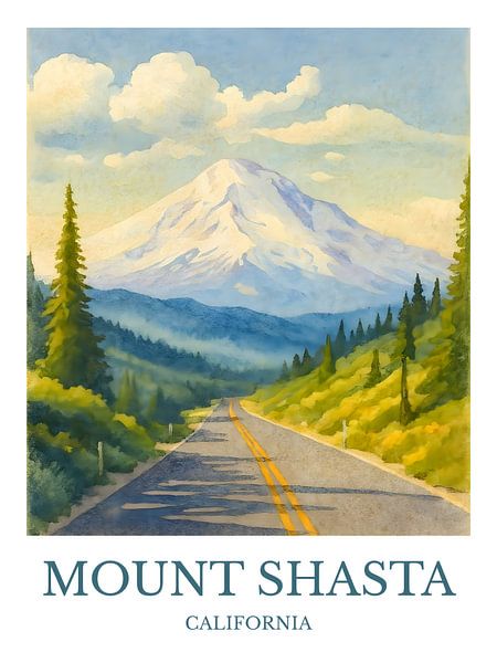 Majestätischer Mount Shasta Druck von Robert Swaine