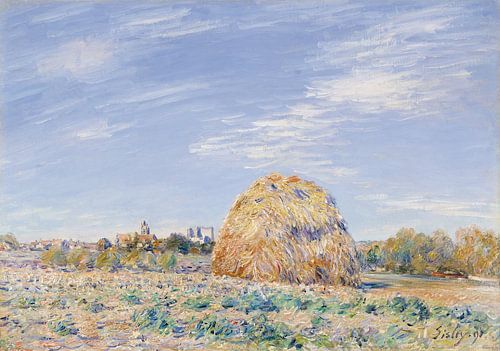 Alfred Sisley,Hooiberg op de oevers van de Loing