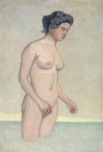 Félix Vallotton - Stehende Schwimmerin im Profil (1918)