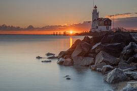 The Horse of Marken at sunrise by Renso de Wind