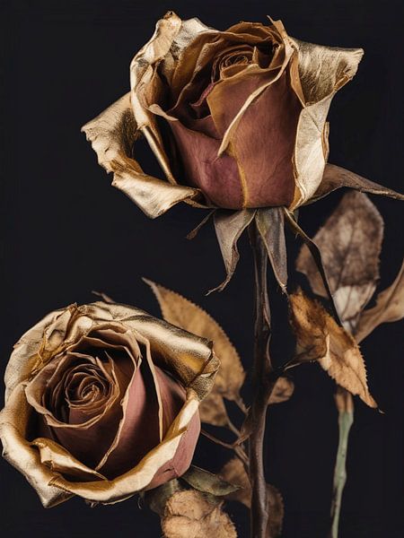 Golden rose 1 by On Your Wall