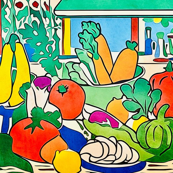 Healthy food by zam art