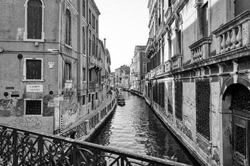 Vue sur Venise en noir et blanc