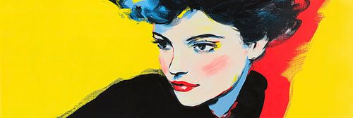 Frauengesicht | Vivid Strokes auf Leinwand