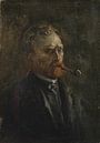Autoportrait à la pipe, Vincent van Gogh par Des maîtres magistraux Aperçu