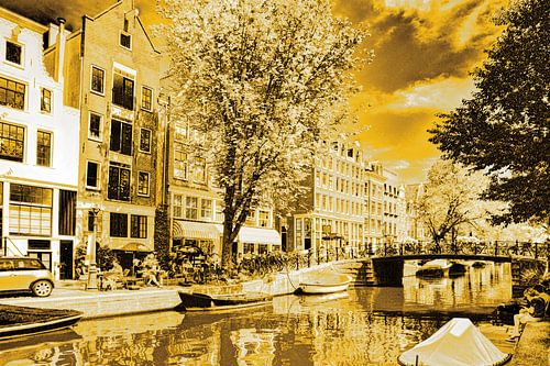 Jordaan Egelantiergracht Amsterdam Nederland Goud