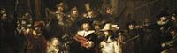 Die Nachtwache (Ausschnitt), Rembrandt van Rijn von Rembrandt van Rijn Miniaturansicht