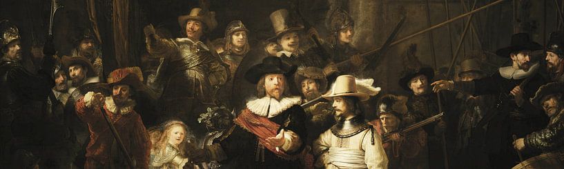 Excerpt The Night Watch,Rembrandt van Rijn by Rembrandt van Rijn