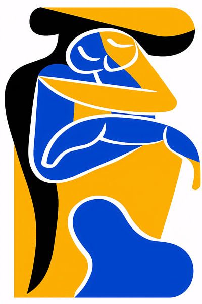 Abstrakte Umarmung in lebhaften Farben von Imperial Art House