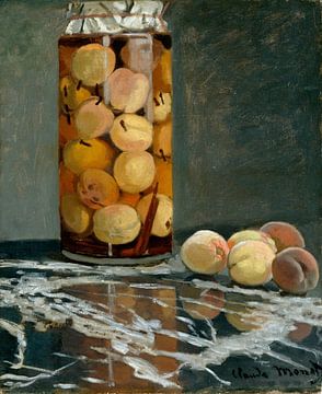 Kruik met perziken, Claude Monet