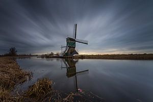 Holländische Windmühle bei Sonnenuntergang!