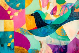 Colourful dream - Flight of the bird by Poster Art Shop