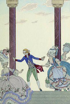 George Barbier - Falbalas et fanfreluches, Colin-Maillard (1925) van Peter Balan