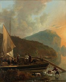 Italianate River Landscape, Adam Pijnacker