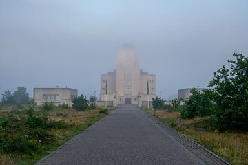 Radio Kootwijk in de ochtend met mist