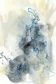 Abstrakter blauer Fluss von Lori Ann Folz