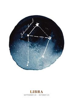 Astrologisch teken Weegschaal van Alina Buffiere by The Artcircle