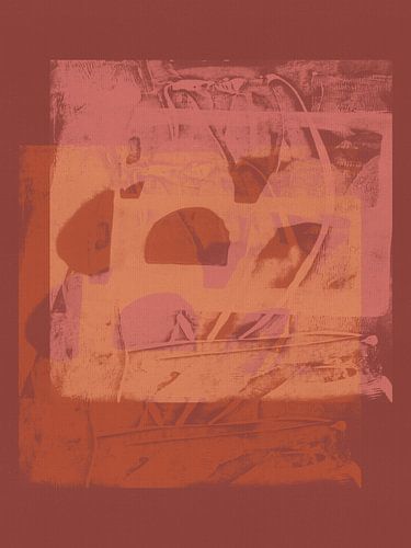 Formes abstraites dans des couleurs vives et chaudes sur Dina Dankers