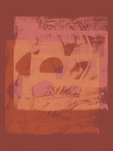 Abstract shapes in vivid warm colors by Dina Dankers