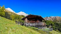 Gemütliche Almhütte in Tirol im Herbst