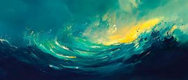 Dynamic waves in a play of colours by Poster Art Shop