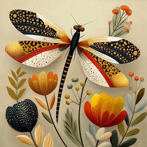 Floral flight II van Mirjam Duizendstra