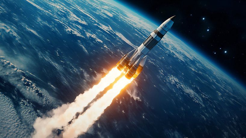 Raketenstart ins All von Lisa Bovenlander