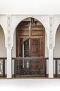Vintage Wooden Door In Traditional Riad In Marrakech, Morocco by Henrike Schenk thumbnail