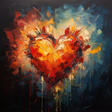 Heart abstract by The Xclusive Art