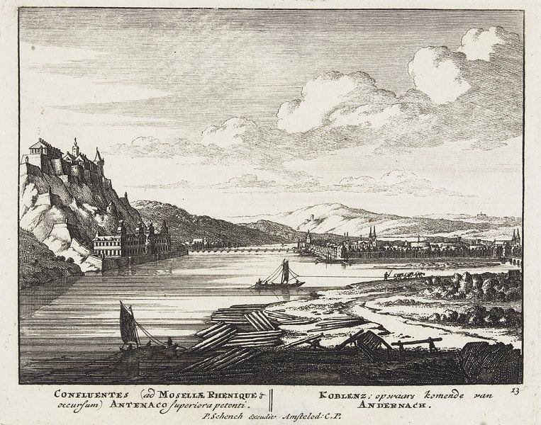Jan van Call (I), Holzhafen bei Koblenz am Rhein, 1694 - 1697 von Atelier Liesjes