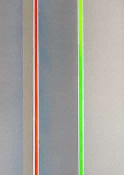 Mellow – Neon Stripe Poster in Orange and Green
