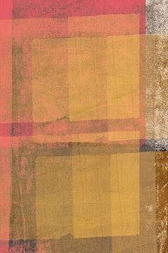Abstracte geometrie met warme atmosferische gloed van Abstract Minimalist Art