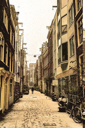 Binnenstad van Amsterdam Nederland Winter