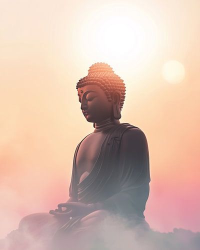 Meditation Buddha serene colours